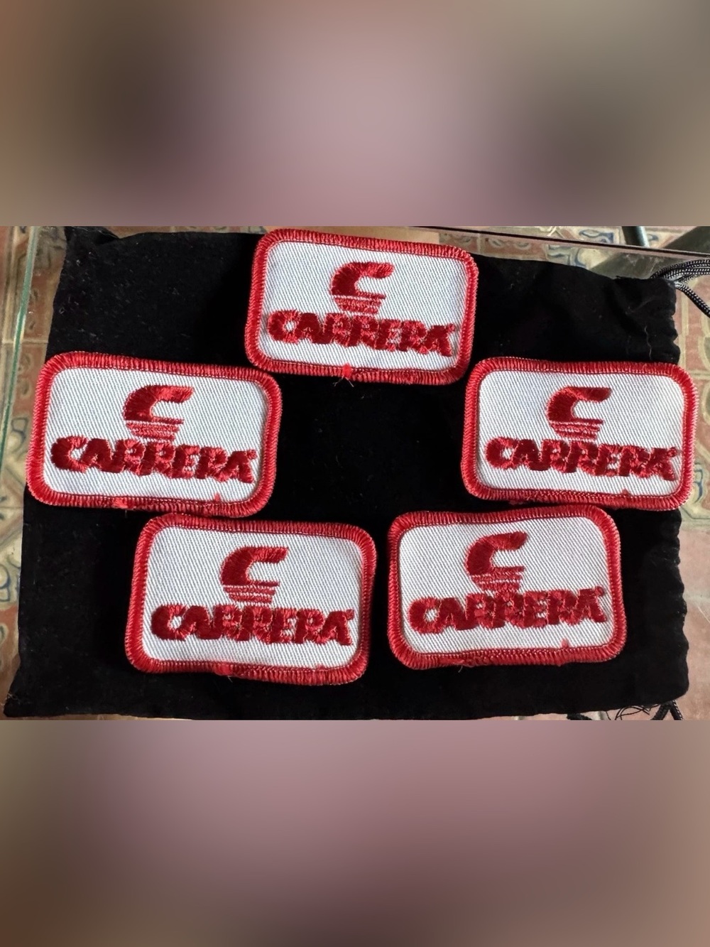 Vintage Carrera Patches 5 Unused Sunglasses Cars Collectible!